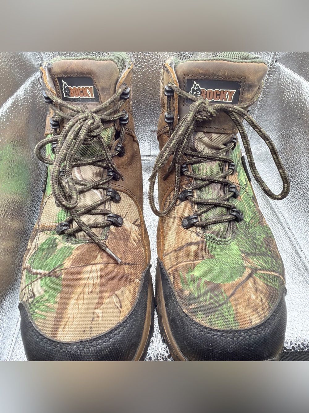 Rocky Men's Camouflage Hunting Boots - Green/Brown/Black - Picture 3 of 15
